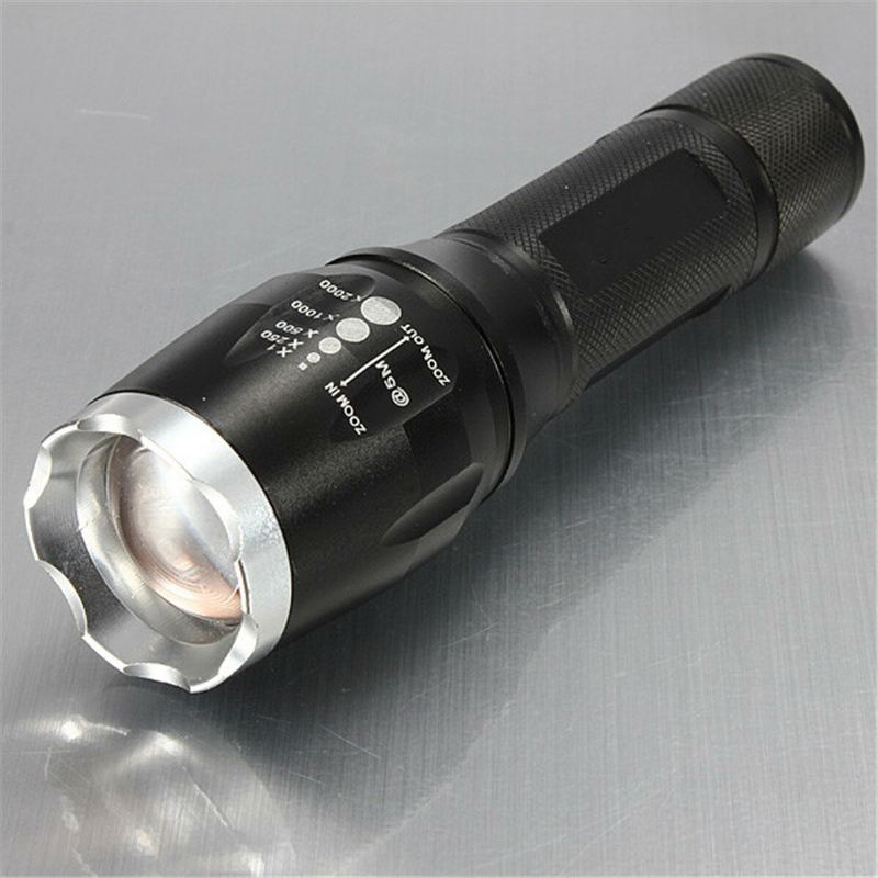1000 Lumen Taktická Svítilna Elfeland T6 Led Se Zoomovatelnou Baterkou