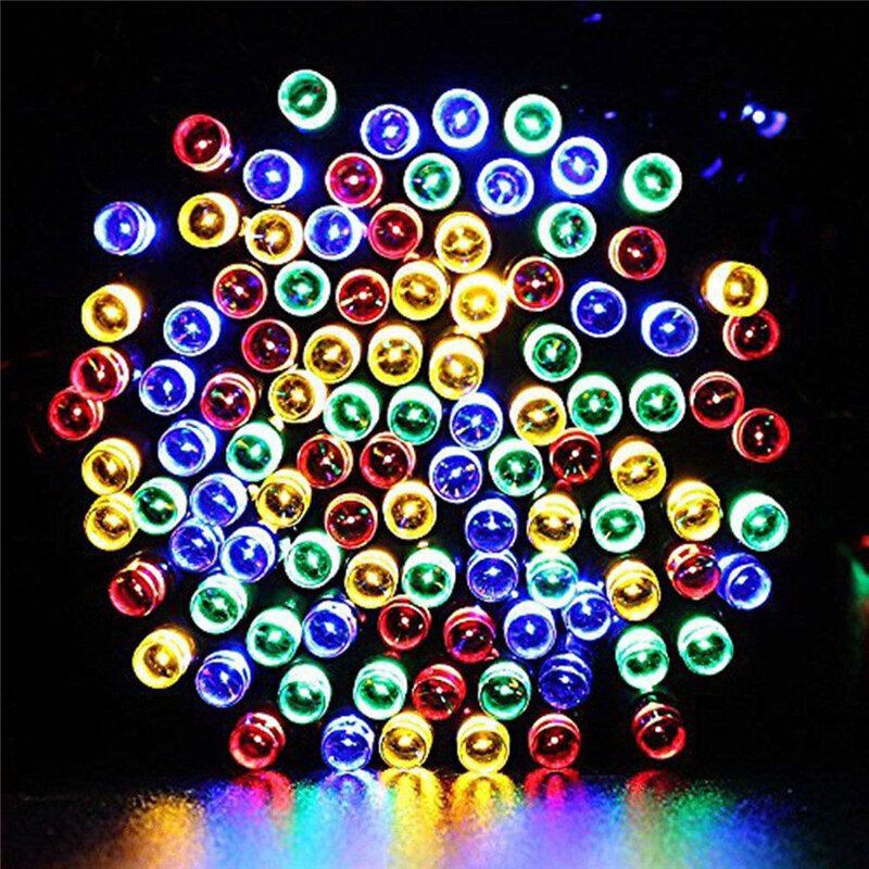 100led 12m Solární Pohádková Světla Na Vánoční Večírek Venkovní Zahradní Dekorace