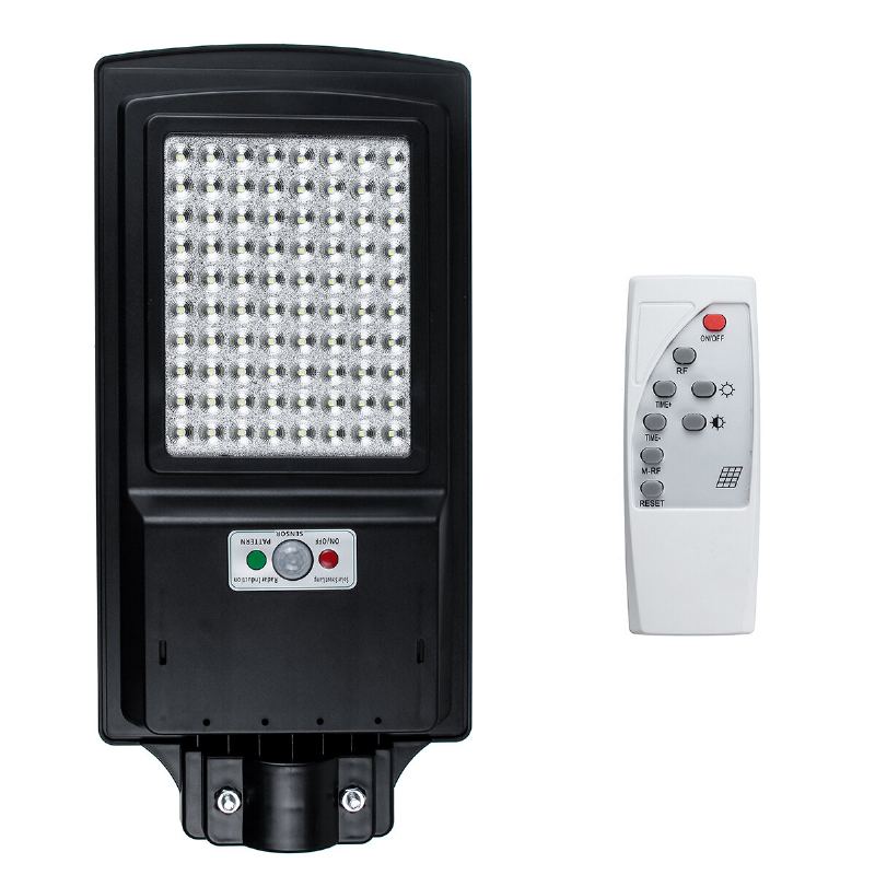 100w Led Solární Pouliční Světlo Snímač Pohybu Napájecí Panel Nástěnná Lampa Venkovní Zahrada Ip65 Dekor S Dálkovým Ovládáním