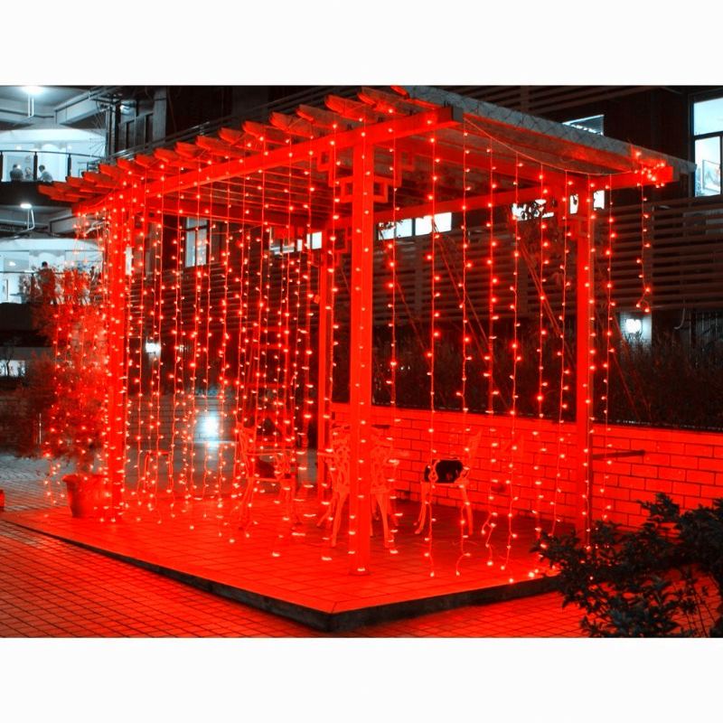 10x3m Venkovní 1000 Led Závěs Vánoční Víla Světelný Řetěz Svatební Sváteční Dekorace Ac220v