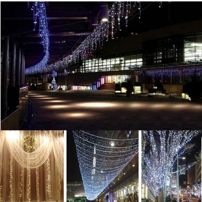 10x3m Venkovní 1000 Led Závěs Vánoční Víla Světelný Řetěz Svatební Sváteční Dekorace Ac220v