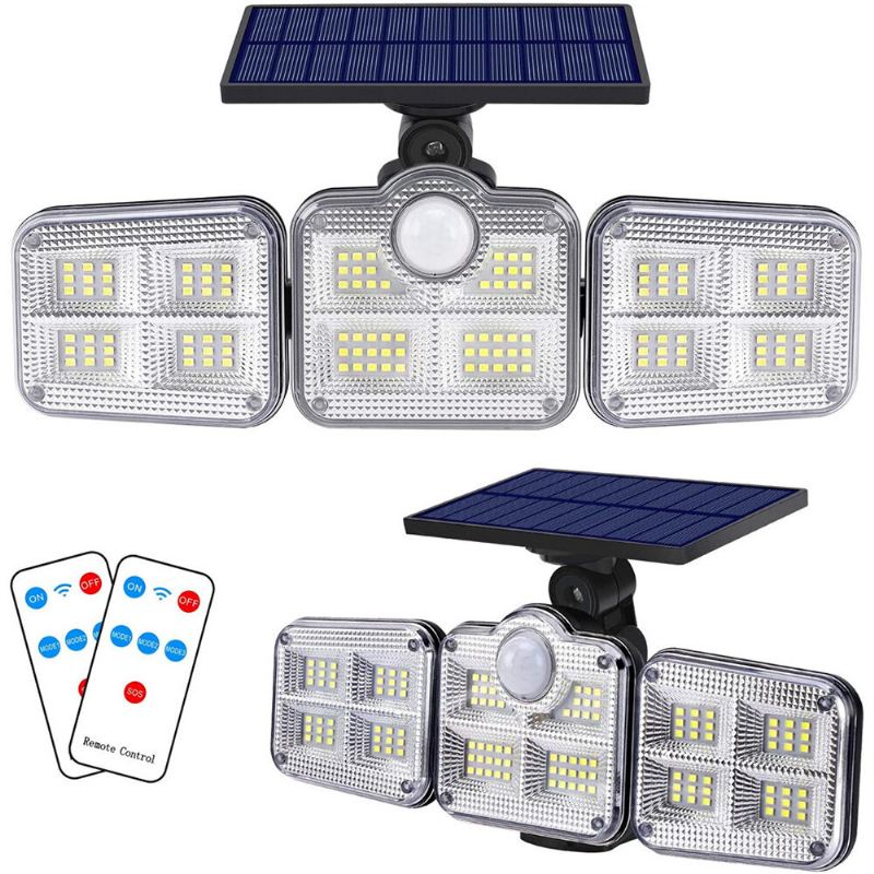122led Solární Chodníková Světla 3 Režimy Pohybový Senzor Venkovní Zahradní Pouliční Lampa Nastavitelná