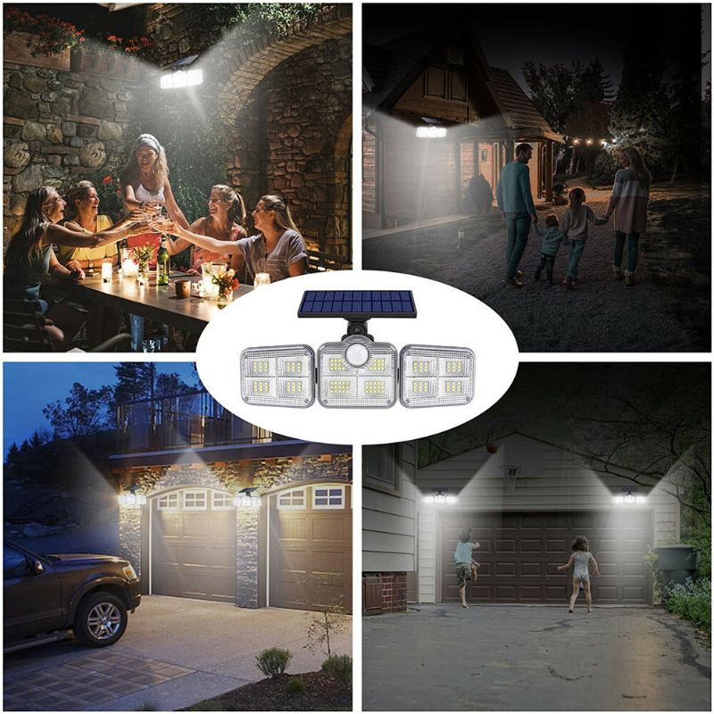 122led Solární Chodníková Světla 3 Režimy Pohybový Senzor Venkovní Zahradní Pouliční Lampa Nastavitelná