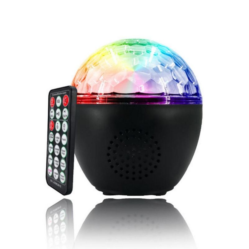 16 Barev Bluetooth Reproduktor Disco Koule Mini Hudba Audio Scéna Světlo Dálkové Ovládání Přenosný Projektor Klubová Párty