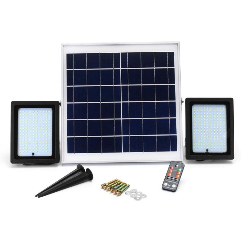 2 Ks 20w Vodotěsné 150 Led Flood Light Dálkové Ovládání Světelný Senzor Solární Světlo