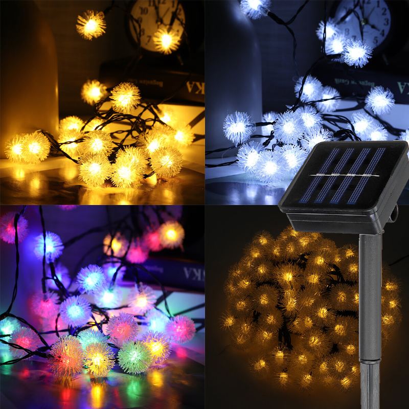 20/30/50/100led Solární Struna Světelná Koule Vodotěsná Pohádková Lampa Zahradní Venkovní Párty Vánoční Dekorace