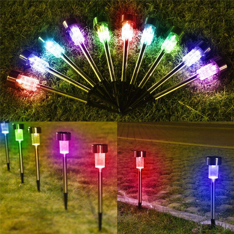 24ks Led Solární Světlo Na Trávník Nerezová Vodotěsná Zahradní Krajinná Lampa Pro Domácí Pouliční Dekoraci