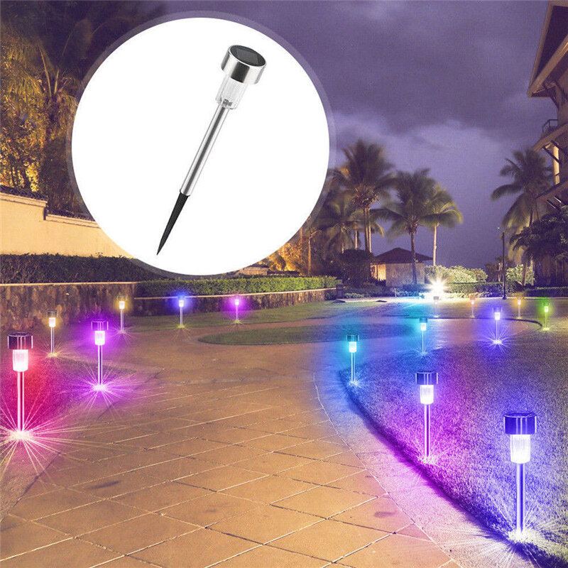 24ks Led Solární Světlo Na Trávník Nerezová Vodotěsná Zahradní Krajinná Lampa Pro Domácí Pouliční Dekoraci