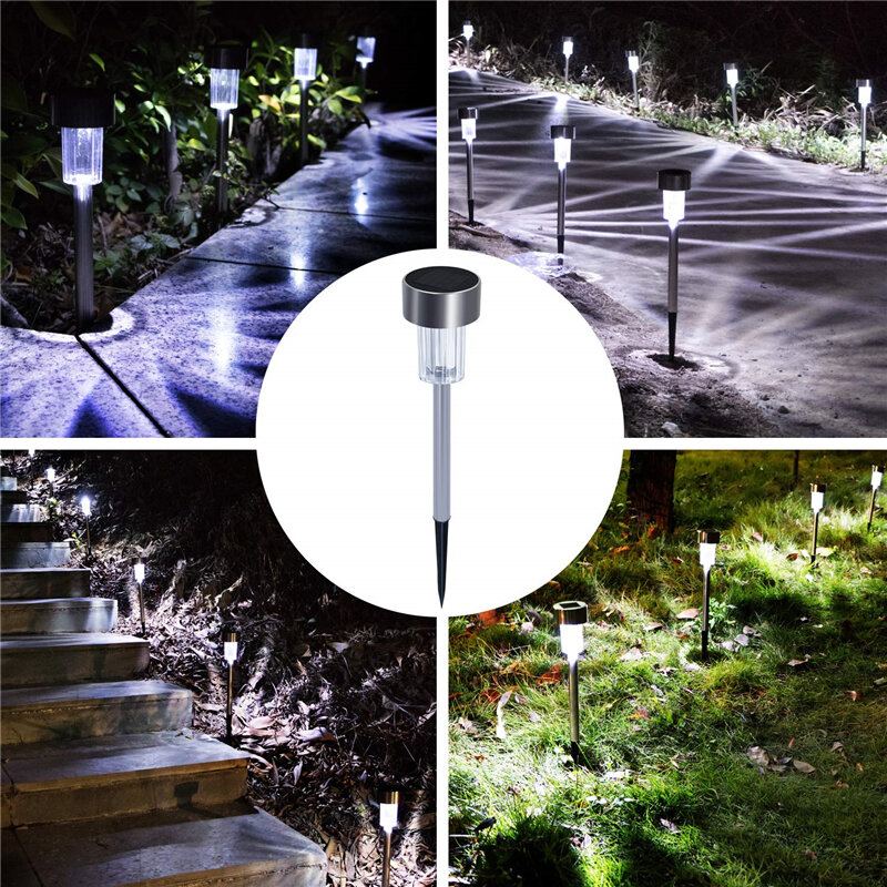 24ks Led Solární Světlo Na Trávník Nerezová Vodotěsná Zahradní Krajinná Lampa Pro Domácí Pouliční Dekoraci