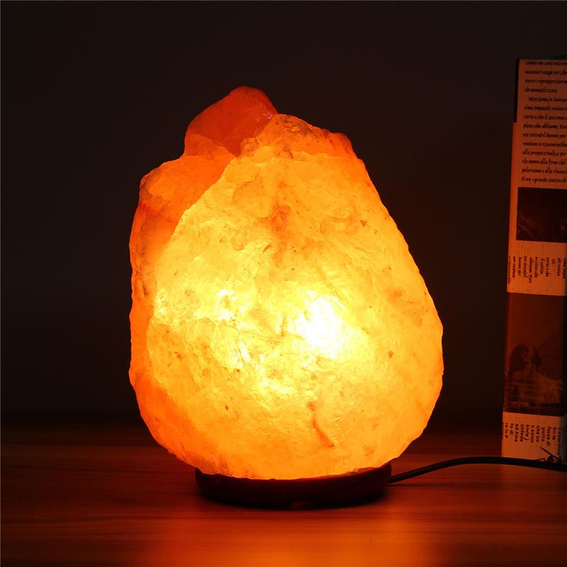 28 X 17 cm Himalájská Záře Ručně Vyřezávaná Přírodní Křišťálová Noční Lampa Stolní Světlo Se Stmívačem