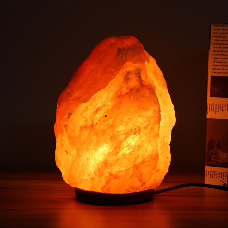 28 X 17 cm Himalájská Záře Ručně Vyřezávaná Přírodní Křišťálová Noční Lampa Stolní Světlo Se Stmívačem