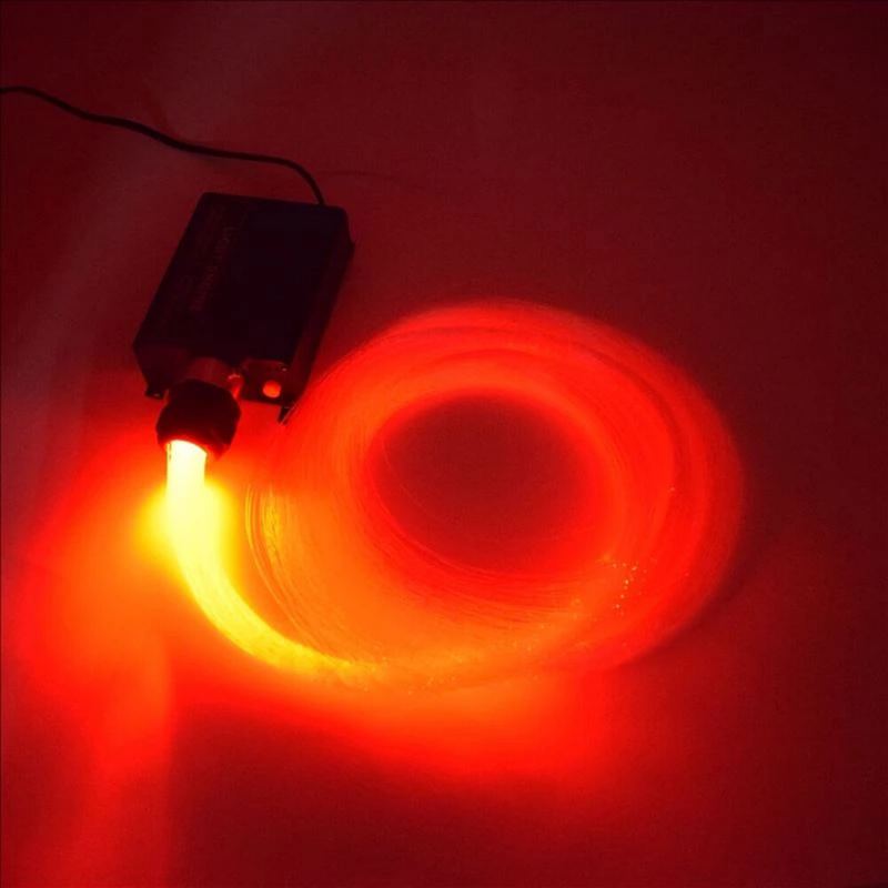 2m 16w Rgb Led Světelný Engine 24key Rf Dálkové Světlo S Optickým Vláknem Led S Kabelem Z Optických Vláken Pmma Pro Stropní Dekorace