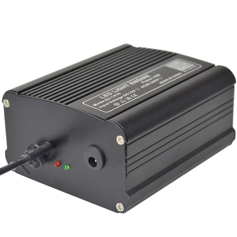 2m 16w Rgb Led Světelný Engine 24key Rf Dálkové Světlo S Optickým Vláknem Led S Kabelem Z Optických Vláken Pmma Pro Stropní Dekorace