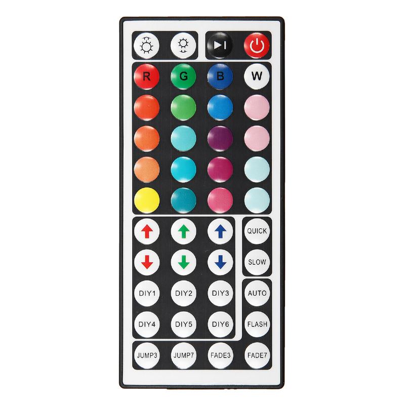 2pcs 5m 5050 Led Páskové Světlo Rgb Vodotěsná Dekorativní Lampa + Napájecí Zdroj + Dálkové Ovládání 44 Klíčů Dc12v