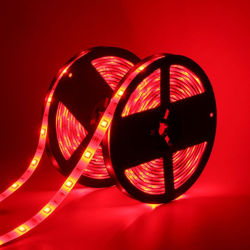 2pcs 5m 5050 Led Páskové Světlo Rgb Vodotěsná Dekorativní Lampa + Napájecí Zdroj + Dálkové Ovládání 44 Klíčů Dc12v