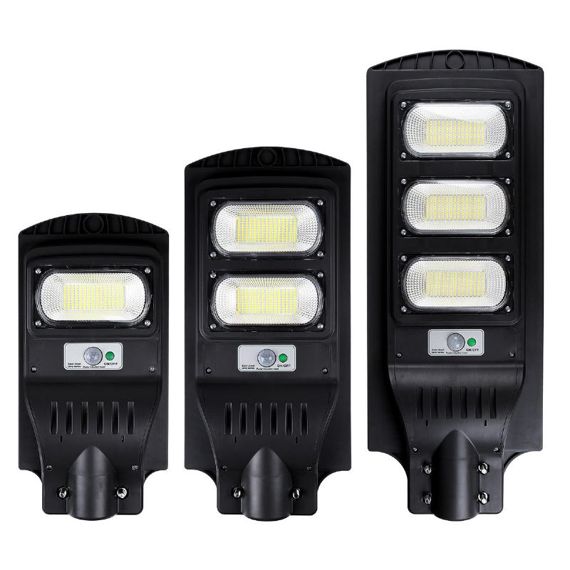 300/600/900w 150/300/450 Led Solární Pouliční Světlo Pir Pohybový Senzor Venkovní Nástěnná Lampa+dálkové