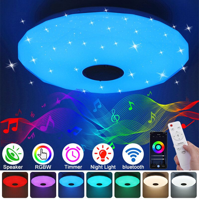 33cm/40cm 36w Led Rgb Hudební Chytrá Stropní Lampa Bluetooth App/dálkové Ovládání Kuchyň Ložnice Koupelna 85-265v