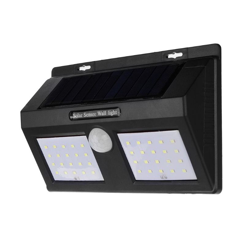 40 Led Solárně Napájené Pir Nástěnné Svítidlo S Pohybovým Senzorem Vodotěsné Bezpečnostní Bílé Světlo Zahrada Venkovní