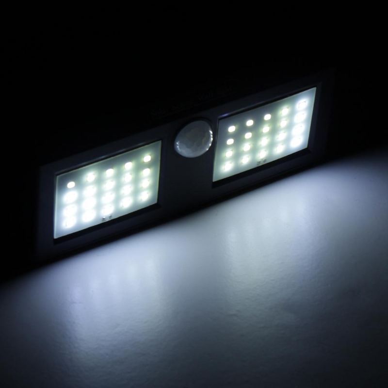 40 Led Solárně Napájené Pir Nástěnné Svítidlo S Pohybovým Senzorem Vodotěsné Bezpečnostní Bílé Světlo Zahrada Venkovní