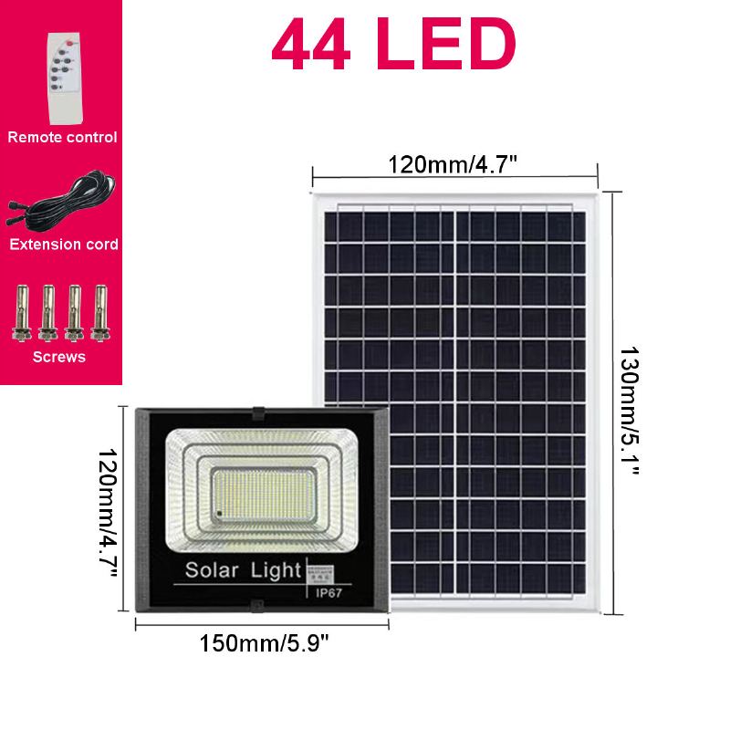 44/170led Solární Nástěnná Svítidla Venkovní Vodotěsná Infračervená Zahradní Lampa Dálkové Ovládání Vodotěsné Indukční Světlo S Časováním