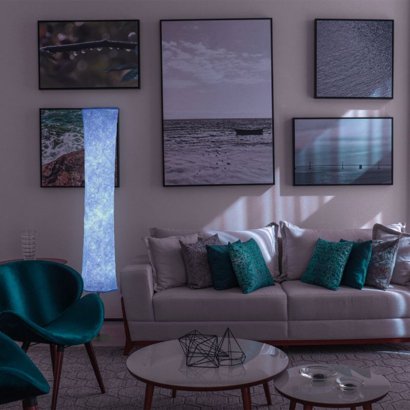 58" Měkké Světlo Moderní Led Stojací Lampa Rgb Barva Měnící Látkové Stínění App+dálkové Ovládání