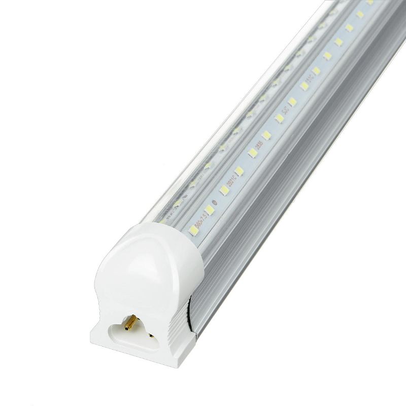 5pcs Ac85-265v 60cm/90cm/120cm T8 V-shape 2835 Led Trubicové Zářivkové Světlo Pro Dílnu Parkování Supermarketů