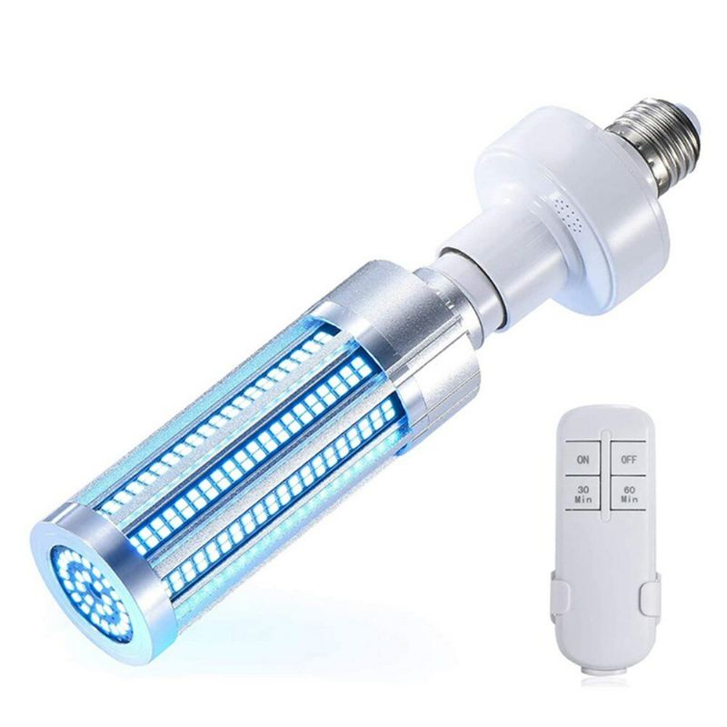 60w 220v Uv Sterilizační Lampa E27 Led Uvc Žárovka Dálkové Ovládání Dezinfekční Světlo Sterilizátor Ozón Zabíjí Bakterie Roztoče