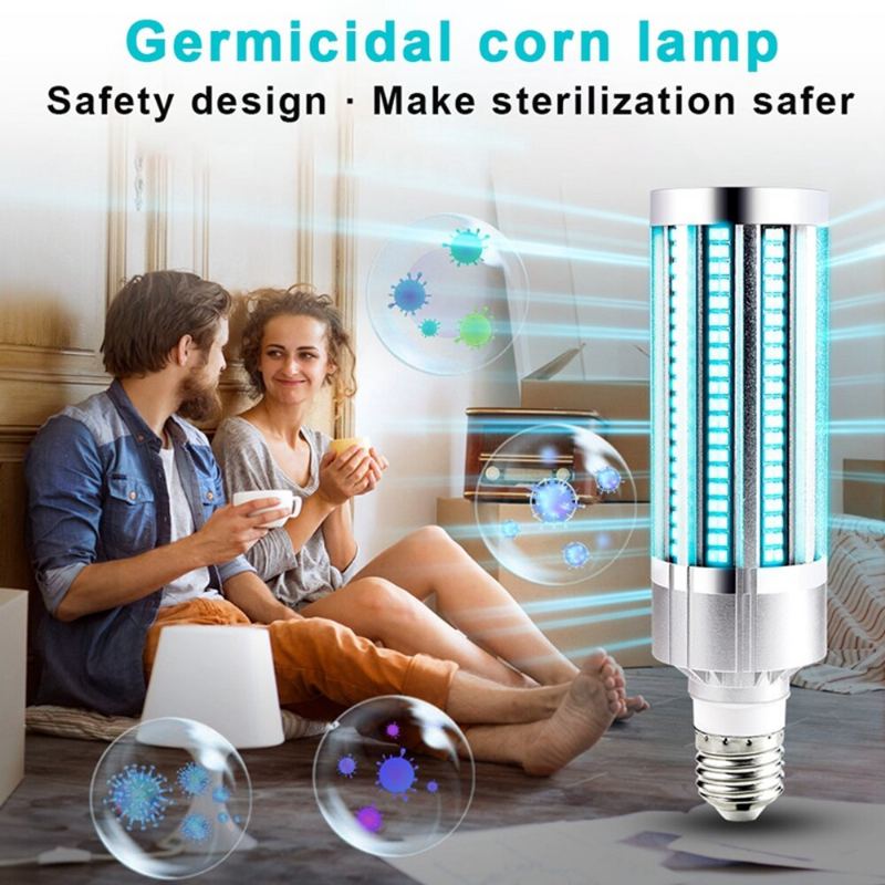 60w 220v Uv Sterilizační Lampa E27 Led Uvc Žárovka Dálkové Ovládání Dezinfekční Světlo Sterilizátor Ozón Zabíjí Bakterie Roztoče