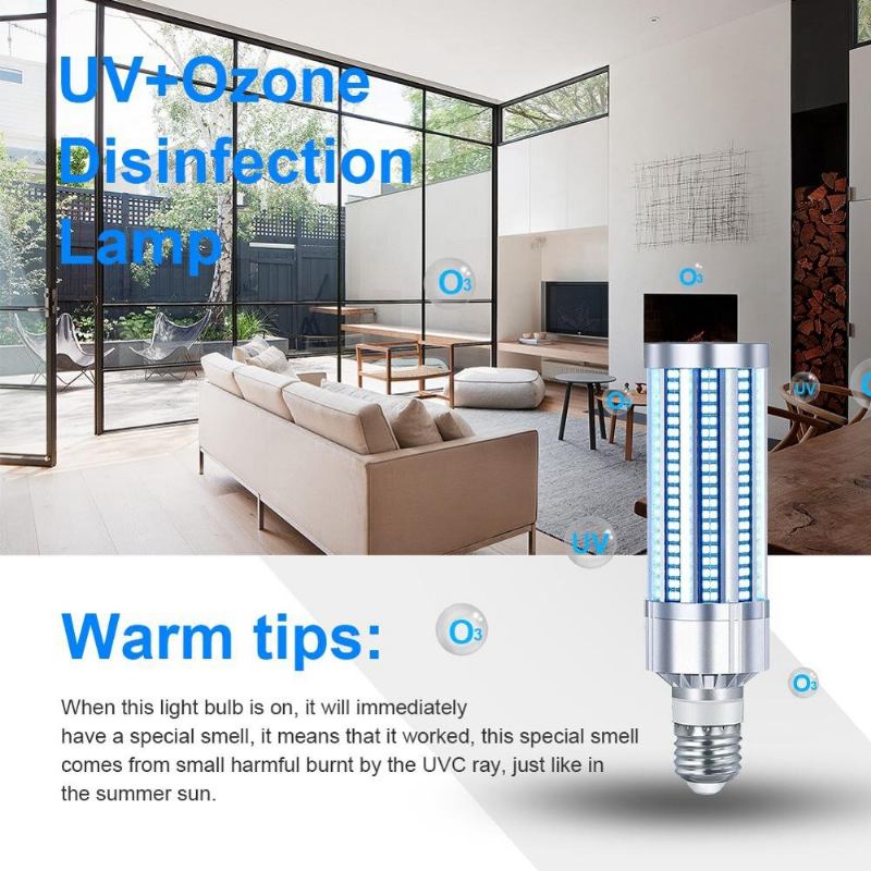 60w 220v Uv Sterilizační Lampa E27 Led Uvc Žárovka Dálkové Ovládání Dezinfekční Světlo Sterilizátor Ozón Zabíjí Bakterie Roztoče