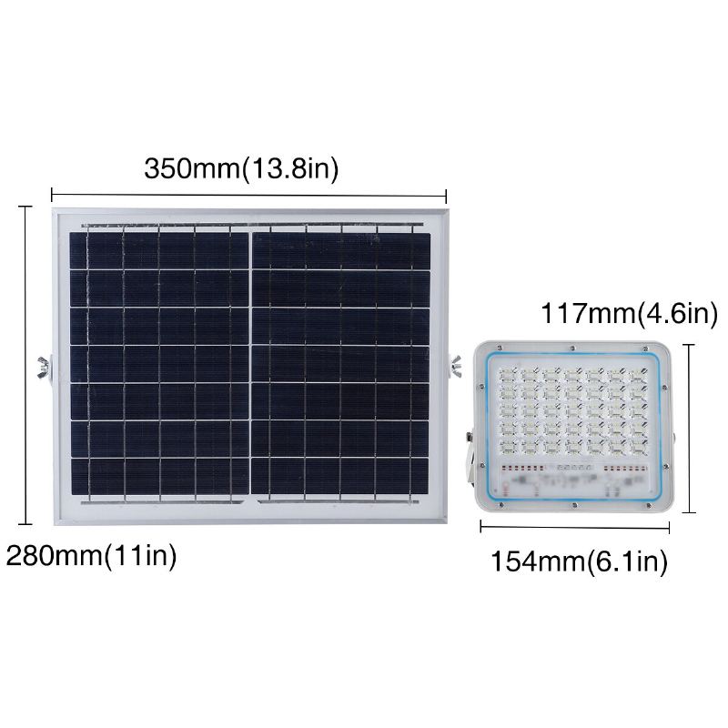 60w 70led 2000lm Solární Světlomet Dálkové Ovládání Načasování Světelného Senzoru Venkovní Vodotěsné Ip65