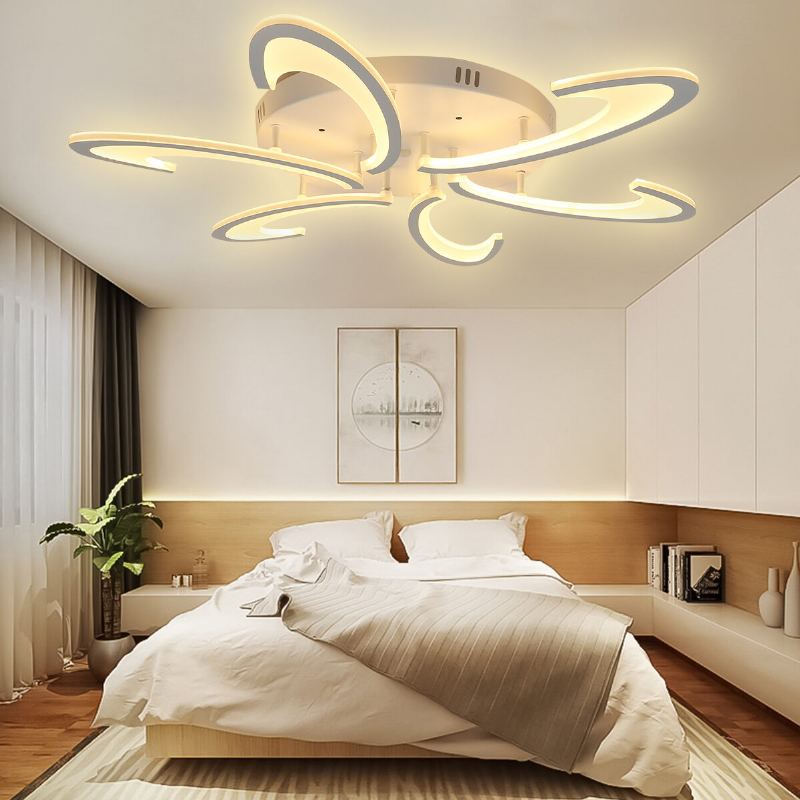 6hlavé Moderní Led Akrylátové Stropní Svítidlo Závěsné Světlo Lustry Ložnice+dálkové Ovládání