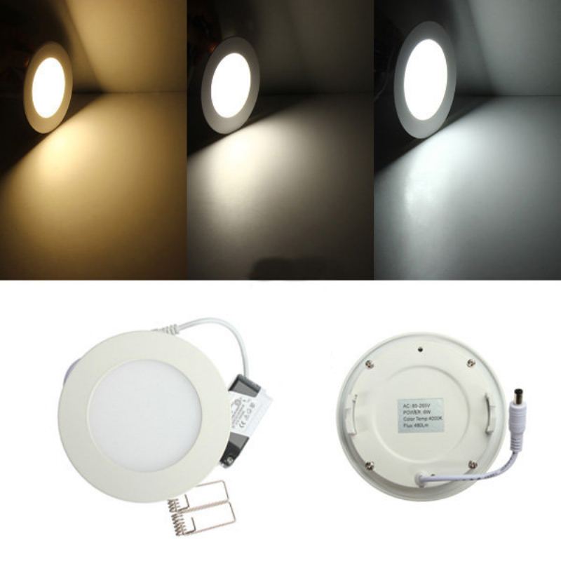 6w Kulatý Stropní Ultra Tenký Panel Led Podsvícení 85-265v