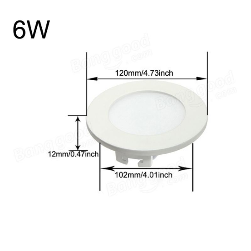 6w Kulatý Stropní Ultra Tenký Panel Led Podsvícení 85-265v