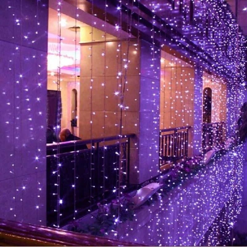8mx3m 800 Led Voděodolný Provázek Pohádkový Závěs Světlo Venkovní Party Svatba Vánoční Výzdoba 220v