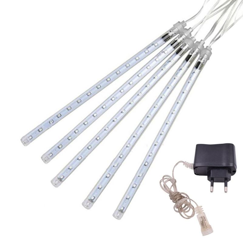 Ac110-240v 50cm Vodotěsný Ip65 180led Meteorická Sprcha Déšť 5 Trubic Řetězec Světlo Sváteční Večírek Vánoční Venkovní Výzdoba