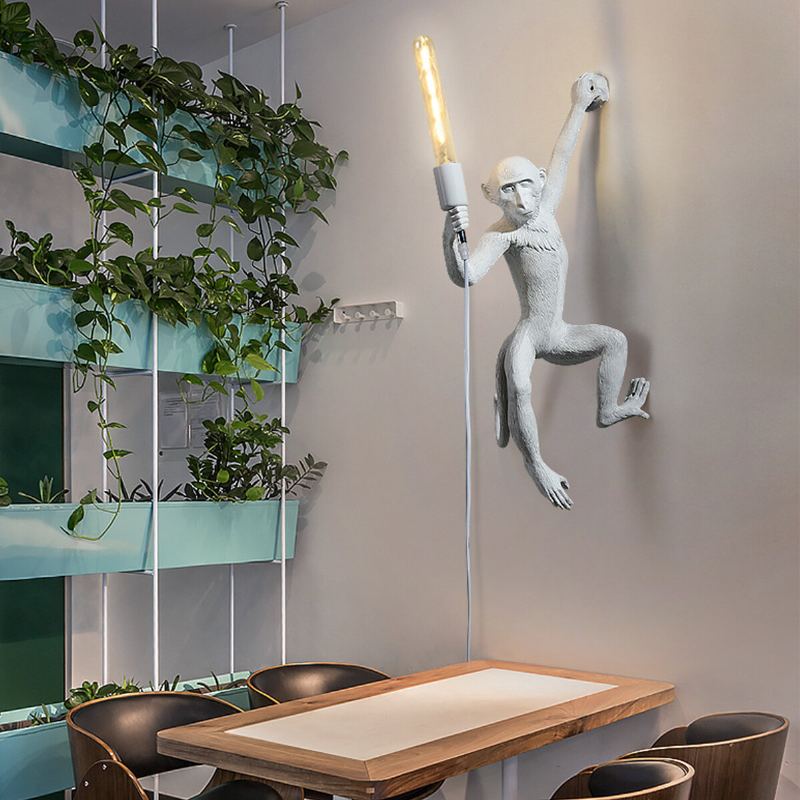 Anfeng Vintage Resin Konopné Lano Závěsné Svítidlo Monkey Lustr Průmyslové Retro Stropní Pro Jídelnu Obývací Pokoj Ložnice Bar Kavárna