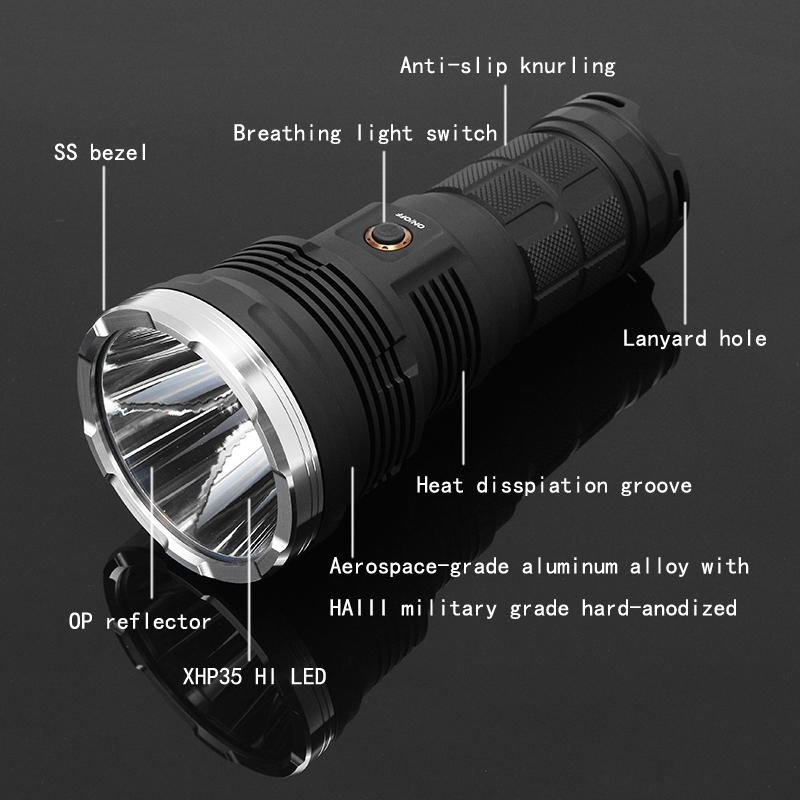 Astrolux Mf02 Xhp35 Hi 3000lm Cw Vyhledávací Led Svítilna S Dlouhým Dosahem 1587m