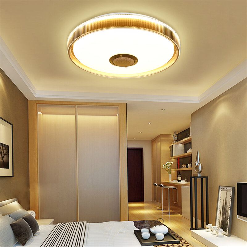 Bluetooth Wifi Led Rgb Hudební Stropní Lampa + Dálkové Ovládání Pro Kuchyň Ložnice Koupelna 85-265v/220v/110-220v
