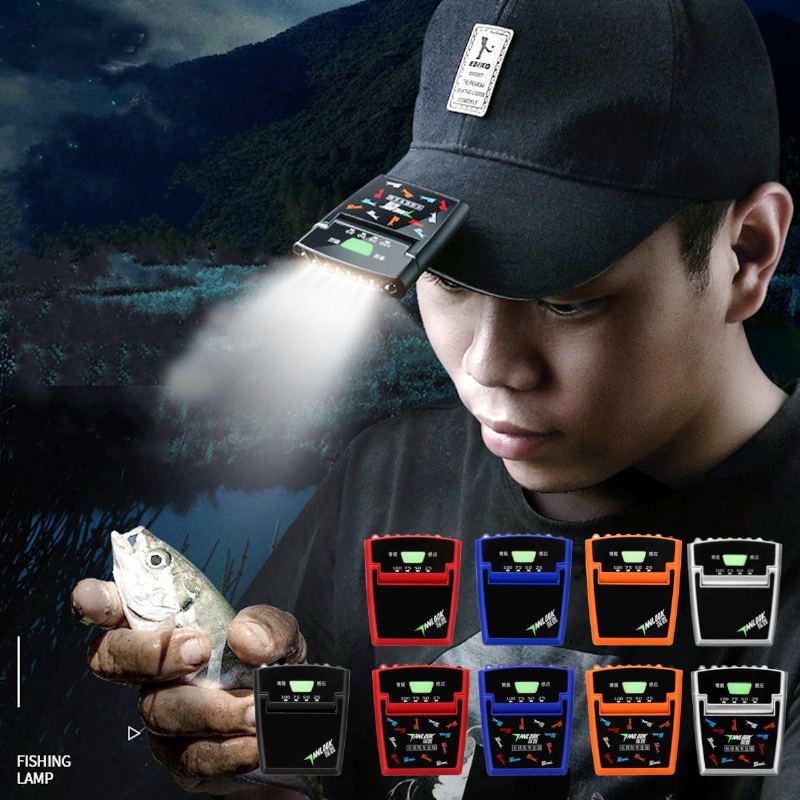 Čelní Svítilna Se 6 Led Klipsy Dobíjecí Čidlo Čepice Hat Lampa Světlo Světlometu Pracovní