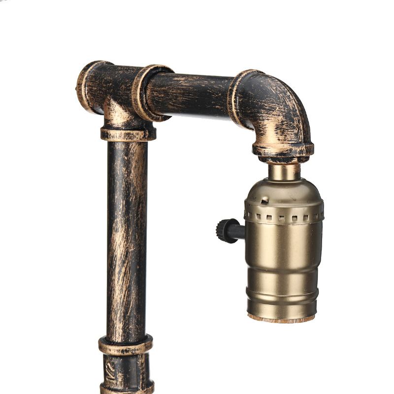E26 Industrial Retro Železo Dřevěná Stolní Lampa Obývací Pokoj Světlo U Postele Dekor