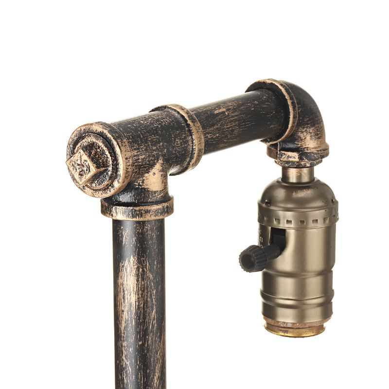 E26 Industrial Retro Železo Dřevěná Stolní Lampa Obývací Pokoj Světlo U Postele Dekor