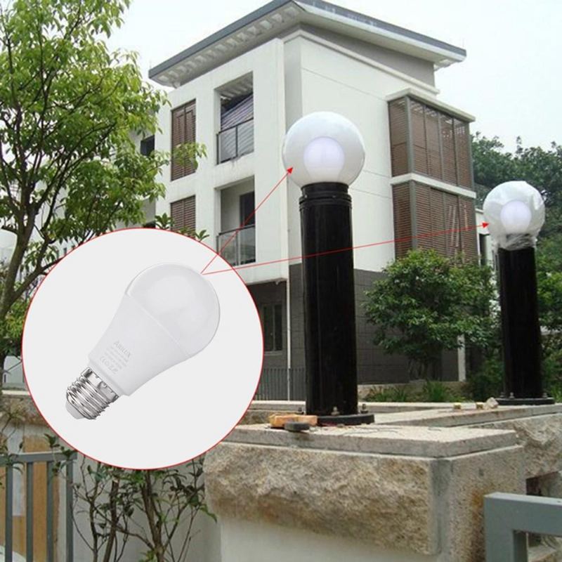 E27 A60 9w 620lm Teplá Bílá Pure White Dusk Led Senzor Globe Žárovka Ac100-240v