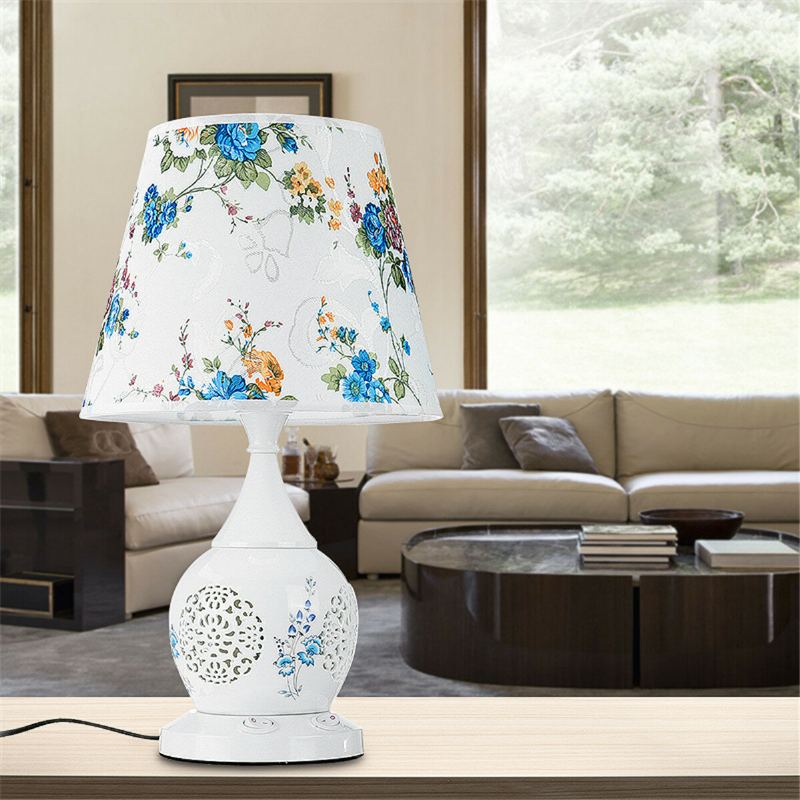 Keramická Stolní Lampa V Čínském Stylu Klasická Do Ložnice Pro Domácnost Obývací Pokoj