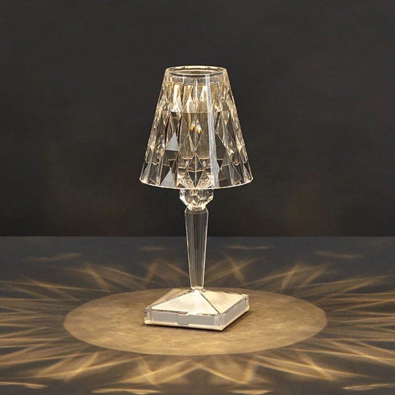 Křišťálová Stolní Lampa Ve Stylu Kartell Usb Dotykový Senzor Bar Světelný Dekor Lampy Do Restaurace Romantické Noční Svítidlo Postelová