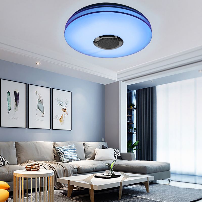 Led Rgb Hudební Stropní Lampa Bluetooth App+dálkové Ovládání Dětský Pokoj Ložnice