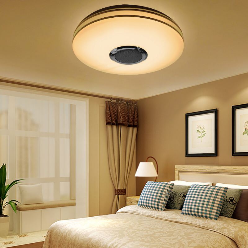 Led Rgb Hudební Stropní Lampa Bluetooth App+dálkové Ovládání Dětský Pokoj Ložnice
