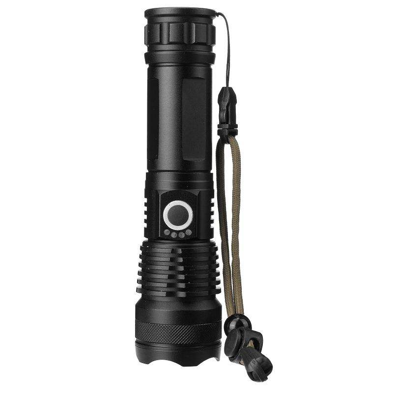 Liumy P50 Led Sada Svítilny Se Zoomem A Baterií 26650 Usb Kabel Napájecí Displej Usb Dobíjecí Led Svítilna