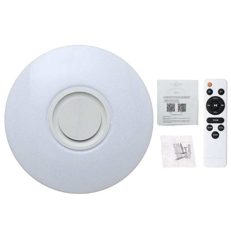 Moderní 60w Rgb Led Stropní Světlo Bluetooth Music Speaker Lamp Dálkové Ovládání App