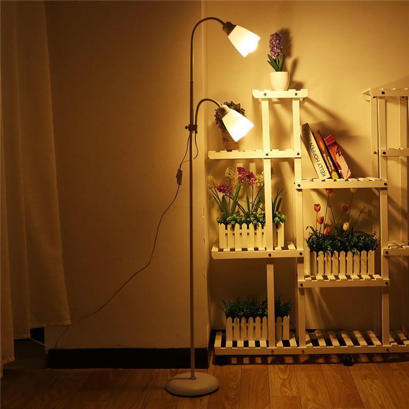 Moderní Stojací Lampa Dvouhlavý Čtecí Stolek Světlo Nastavitelné Stínidlo Home Ac220v