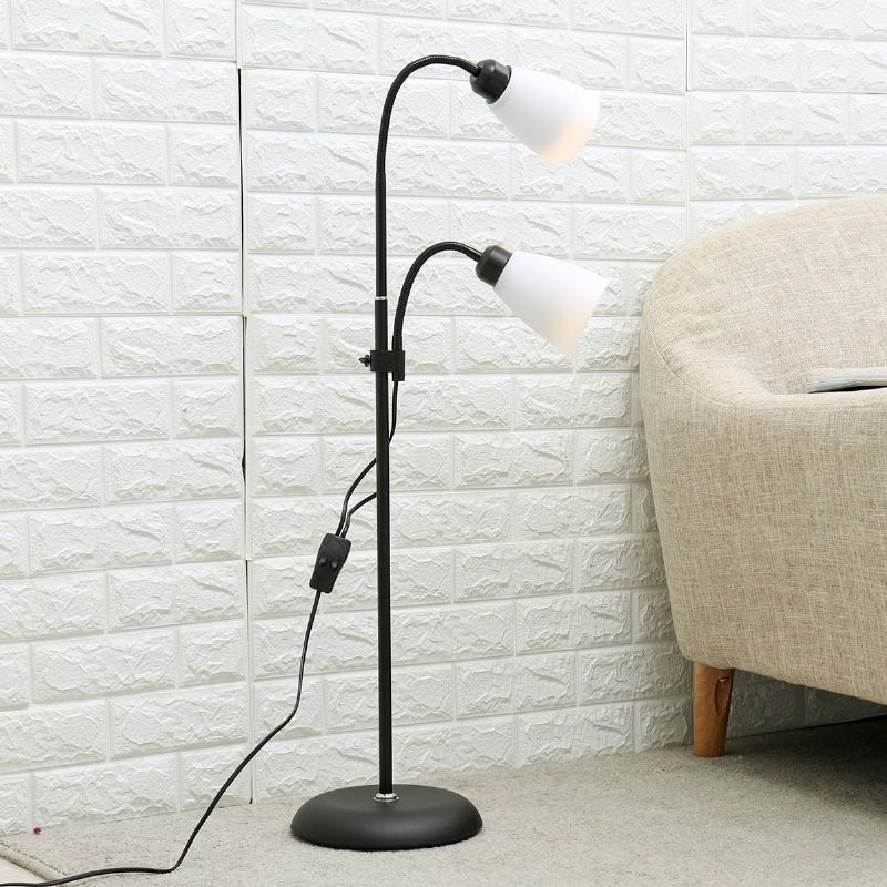 Moderní Stojací Lampa Dvouhlavý Čtecí Stolek Světlo Nastavitelné Stínidlo Home Ac220v